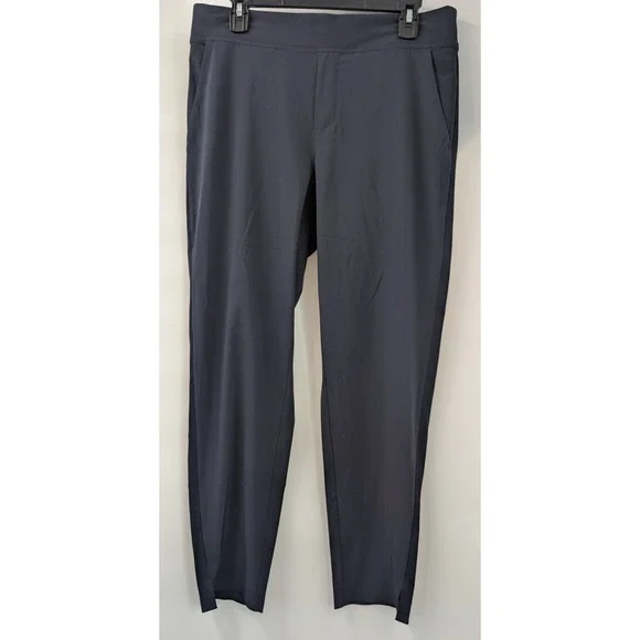 Athleta Brooklyn Jogger size 10 Womens Pants 198671 Pull On Blue Active Ribbed - Picture 2 of 10